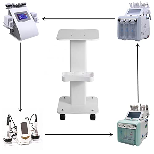 Beauty Salon Trolley Salon Use Pedestal Rolling Cart Wheel Aluminum Stand Personal Care Appliance Parts TMP1105 (Color : White)