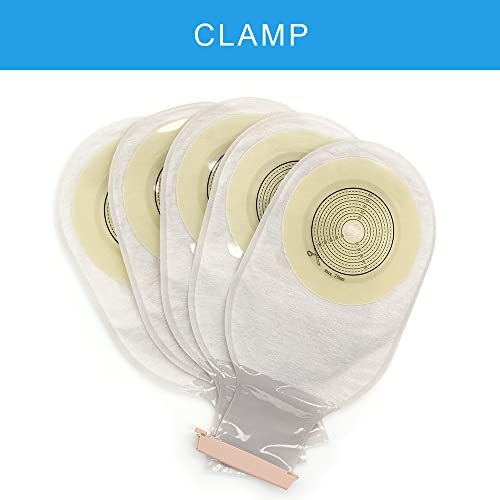 Colostomy Bags, 20Pcs Ostomy Supplies for Ileostomy Stoma Care, Ostomy Bag with Clamps, One Piece Drainable Colostomy Supplies Max Cut 70mm