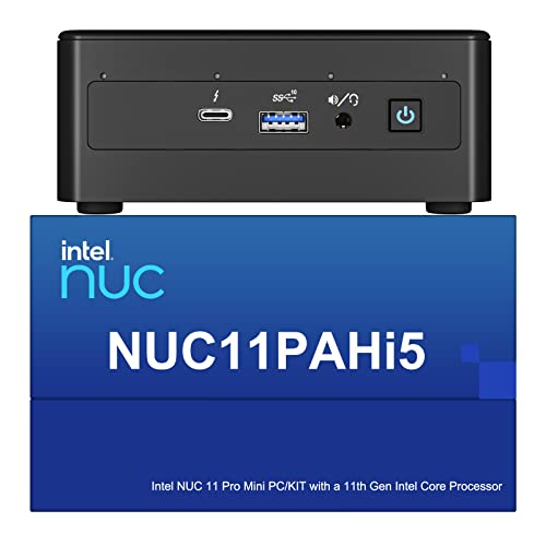 Intel NUC 11 NUC11PAHI5 Panther Canyon Mini PC, i5-1135G7, 16GB RAM, 512GB SSD, Mini Computers Windows 11 Pro for Business Home Office, Support 8K/WiFi 6/4K Quad Display/Bluetooth 5/Thunderbolt 3