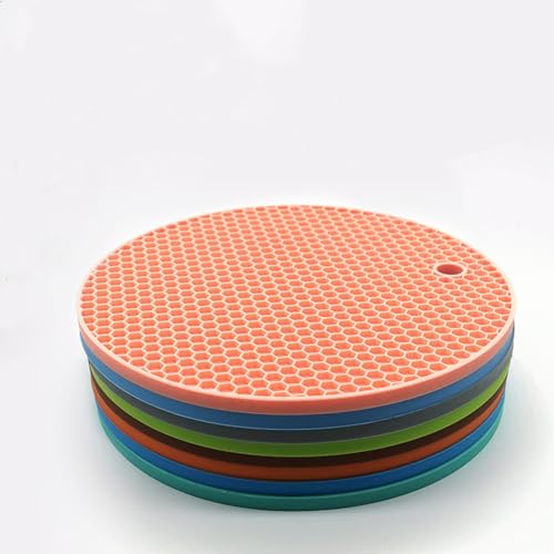 LBYJIAI Ultra Thick 8mm Silicone Trivets for Hot Dishes Pots and Pans, Silicone Trivet Mat Hot Plates to Protect Table, Silicone Hot Pads for Kitchen Counter, Pot Holders