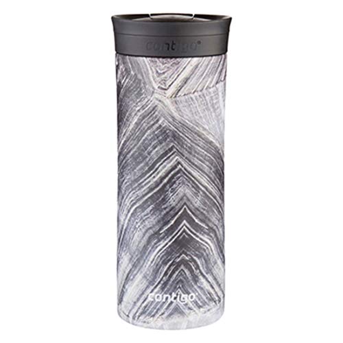 Contigo Huron Vacuum-Insulated Stainless Steel Travel Mug with Leak-Proof Lid, Keeps Drinks Hot or Cold for Hours, Fits Most Cup Holders and Brewers, 20oz Black Shell
