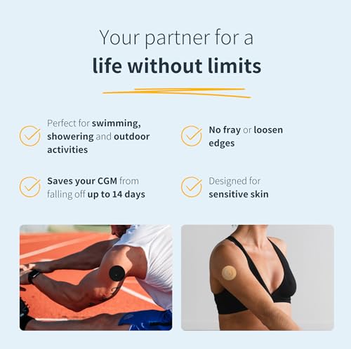 25 x Dexcom G7 Sensor Covers, Overpatch, Last Up to 14 Days, Sweat & Waterproof, CGM, Glucose Monitor Protection, Pink