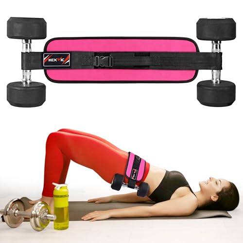 Hip Thrust Belt for Exercise- Booty Belt for Heavy Dumbbells, Kettlebells Weight Use- Premium Padded Hip Thrust Slip Resistant Home Gym Workout Belt- Booty Builder Glute Workout Equipment