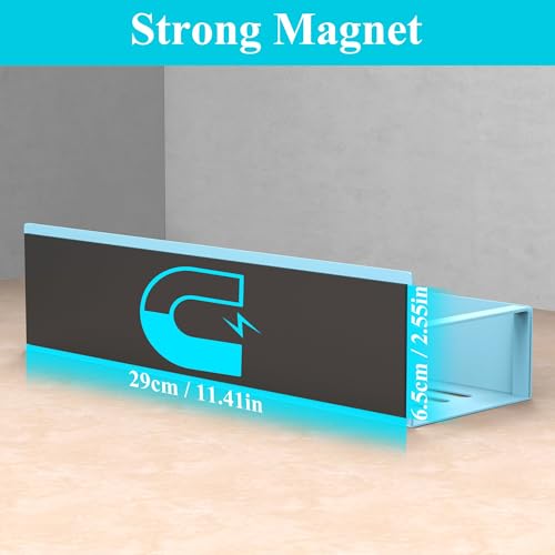 4 Pack Magnetic Spice Storage Rack Organizer for Refrigerator and Oven, Blue Fridge Organizers and Storage