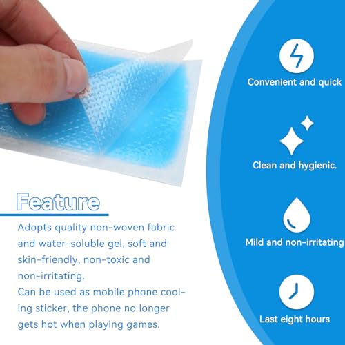 30Pcs Cooling Forehead Strips Relieve Headache, Hot Weather Cooling Gel Patches for Adults Cooling Gel Patches for Toothache Pain, Drowsiness