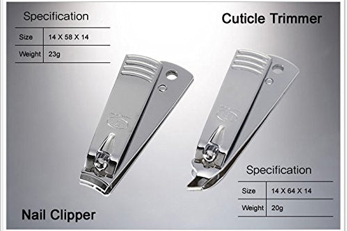 Three Seven 777 Travel Manicure Pedicure Grooming Kit Set (Total 7 PC, Model: TS-0701MC),Personal Nail care,Stainless steel- Made in Korea, Since 1975