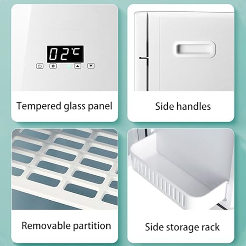 Compact Refrigerator, Mini Portable White Personal Fridge, Thermoelectric Small Fridge for Skincare, Snacks, Food, Cosmetic