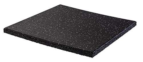 Genaflex Pro Heavy Duty Thick Rubber Gym Floor Tiles High Density Shock Absorbent Laminated Deadlift Mats - 1" Thick X 20" W X 20" L - 2.7 Sq. Ft.