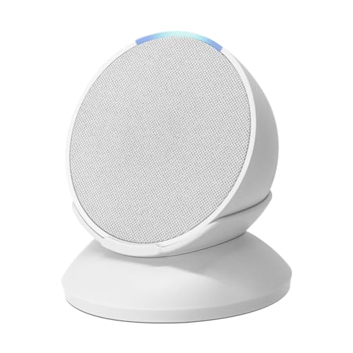 Stand for Echo Pop - Desktop Holder Mount for Echo Pop,Built-in Cable Management,Glacier White