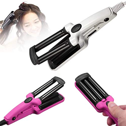 3 Barrel Ceramic Hair Curler Crimper Curling Iron Tong Waving Wand Roller Beauty Personal Care Appliance Salon Tools (Color : A) (B)