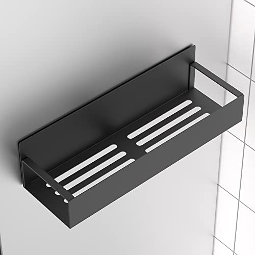 4 Pack Magnetic Spice Storage Rack Organizer for Refrigerator and Oven, Matt Black Fridge Organizers and Storage