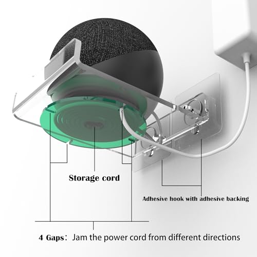 Made for Small Speaker Shelf Wall Mount,Built-in Cable Management, for Echo Pop (2023 Release)，Echo dot 3rd,Echo dot 4th,Echo dot 5th,for Apple HomePod Mini,and Other Brands of Small Speakers (Small)
