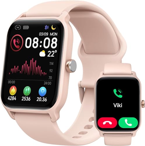 Gydom Smart Watch for Women -Answer/Dial Call & Alexa Built-in, 1.8" Touch Screen Fitness Watch with Heart Rate SpO2 Sleep Monitor, 100 Sport Modes, IP68 Waterproof Activity Tracker for iPhone Android