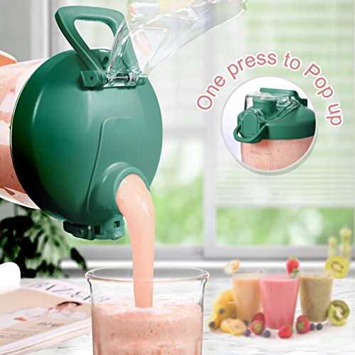 Portable Blender 20 Oz, Personal Size Blender for Shakes and Smoothies with 6 Blades, Mini Small Smoothie Blender Bottles for Kitchen, Home, Travel, Sports (Green)