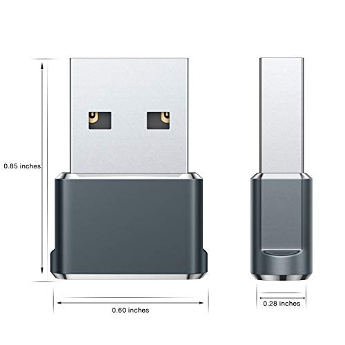 Basesailor USB to USB C Adapter 2Pack,USBC Female to A Male OTG Charger Type C Converter for Apple Watch Ultra iWatch 7 8 9,iPhone 15 14 13 Plus Pro Max,AirPods 3,iPad Air,Car,Samsung Galaxy S24 23,16