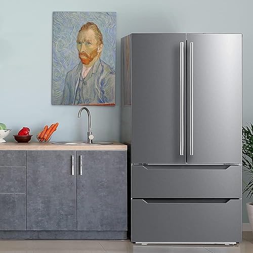 SMETA French Door Kitchen Refrigerators with Ice Maker, 22.5 Cu.Ft Counter Depth Fridge for 36 Inch Double Door with Bottom Freezer, Stainless Steel Full Size, Side by Side Fridges neveras para cocina