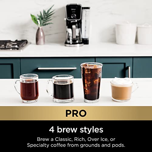 Ninja CFP307 DualBrew Pro Specialty Coffee System, Single-Serve, Compatible with K-Cup Pods, and 12-Cup Drip Coffee Maker, with Permanent Filter