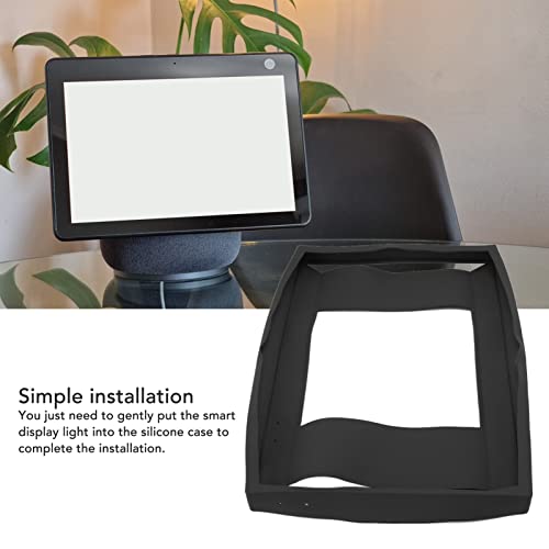 Silicone Case Cover Made for All New Alexa Echo Show 15 Smart Display, Echo Show 15 Protective Cover, Easy Installation-Jet Black(Black)