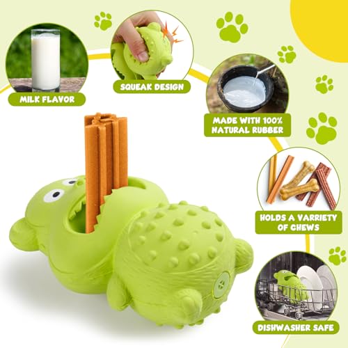 Dog Toys for Aggressive Chewers, Natural Rubber Squeaky Dog Toys, Indestructible Dog Toy, Dog Chew Toys for Aggressive Chewers, Interactive Tough Durable Dog Toys,Dog Toys to Keep Them Busy