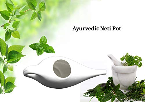Wonder Care-Porcelain Ceramic Neti Pots Ergonomic Ceramic Neti Pot Sinus Rinse | Natural Pressure, Congestion & Infection Treatment