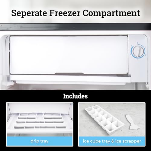 Igloo 2.6 Cu.Ft. Compact Refrigerator with Freezer, 2 Shelfs, Perfect for Homes, Offices, Dorms, Black
