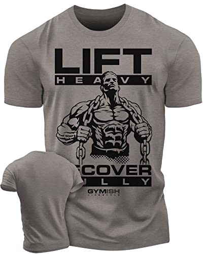 Lift Heavy Recover Fully T-Shirts for Workout, Funny Gym Shirt for Men