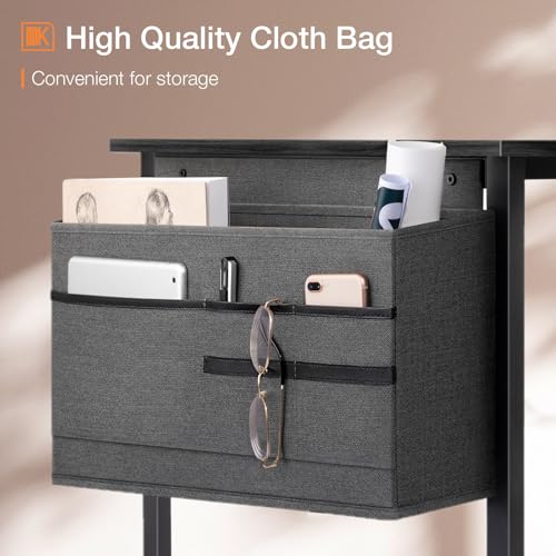 ODK Computer Desk Large Office Desk, 63 Inch Gaming Desk with Storage, Modern PC Desk Work Table with Headphone Hook for Home Office, Black