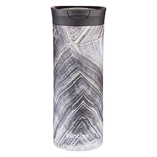 Contigo Huron Vacuum-Insulated Stainless Steel Travel Mug with Leak-Proof Lid, Keeps Drinks Hot or Cold for Hours, Fits Most Cup Holders and Brewers, 20oz Black Shell