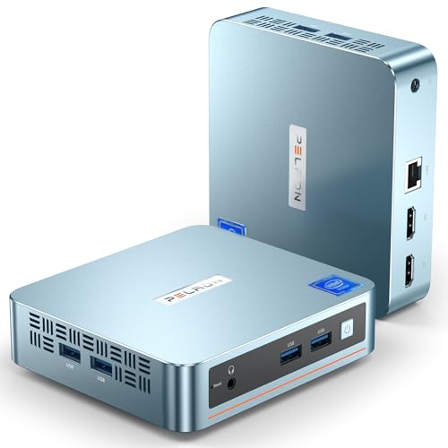 PELADN Mini PC Desktop Computer Intel 11th Gen N5095 (up to 2.9GHz), 8GB DDR4 RAM, 256GB SSD, 4K HD, BT4.2, Dual HDMI, WiFi 2.4G/5G, Gigabit Ethernet. Small Desktop PC