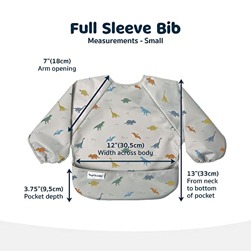 Tiny Twinkle Mess Proof Baby Bib, Full Sleeve Bib Outfit, Waterproof Bib for Toddlers, Machine Washable, Tug Proof Closure