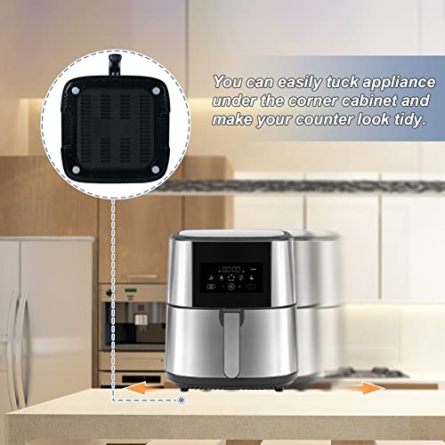 Kitchen Appliance Sliders, 16pcs DIY Adhesive Appliance Movers for Air Fryer Coffee Maker Easy Moving Saving Space (Grayish Blue)
