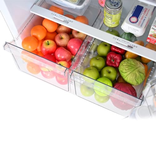 Kenmore 33 in. 20.5 cu. ft. Capacity Refrigerator/Freezer with Full-Width Adjustable Glass Shelving, Humidity Control Crispers, ENERGY STAR Certified, White