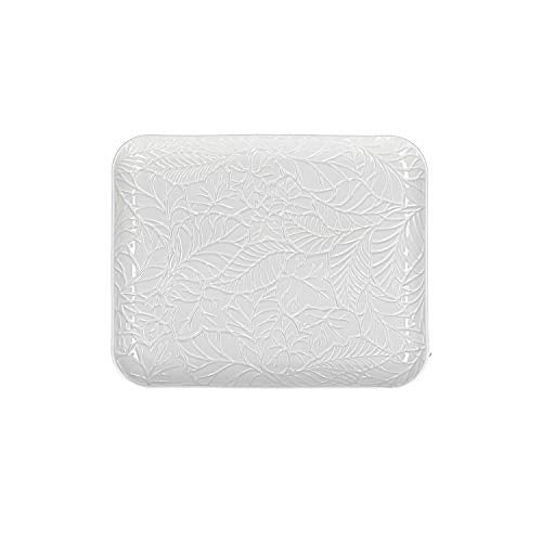 La Porcellana Bianca - Rectangular Tray in Gift Box - Home Furniture, Kitchen - Forest Line - Gift Idea - Porcelain - 20 x 24.5 x H 2 cm