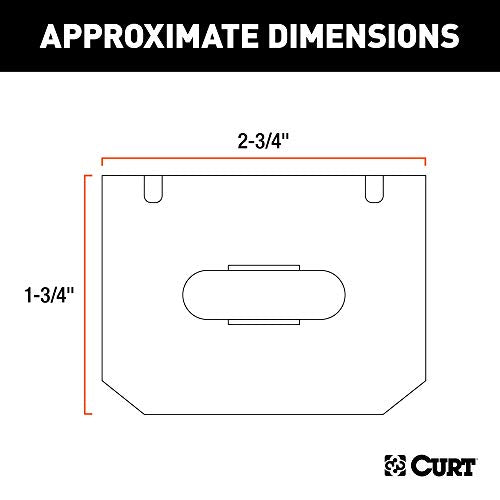 CURT 58300 Vehicle-Side Trailer Wiring Harness Mounting Bracket for 4-Way Flat, GLOSS BLACK POWDER COAT