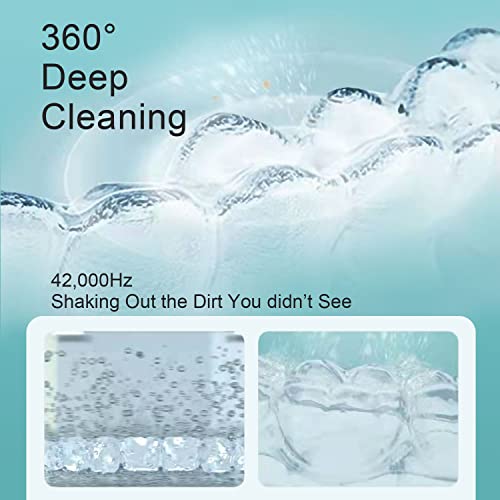 Ultrasonic Cleaner 30W for Dentures, Retainer, Mouth Guard, Aligner, Whitening Trays, Professional Dental Ultrasonic Cleaner Machine 180ml for All Dental Appliances, Jewelry, and More