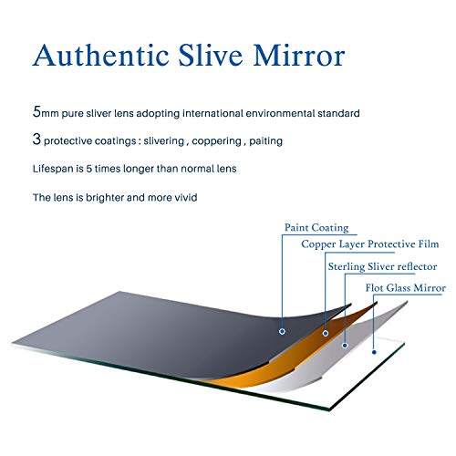 H&A LED Full Length Mirror for Wall, Premium Bathroom Mirrors for Vanity with Lights and Anti Fog Function, Touch Switch Control Vertical & Horizontal Wall Mounted Lighted Bedroom Mirror, 65Lx22W