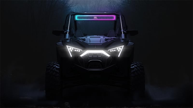 JBL RallyBar - 21" Bluetooth Universal Outdoor Vehicle Soundbar with Built-in 150w RMS Amplifier, LED Lights, IP66 Water & Dust Resistant, Black