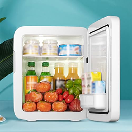 Compact Refrigerator, Mini Portable White Personal Fridge, Thermoelectric Small Fridge for Skincare, Snacks, Food, Cosmetic
