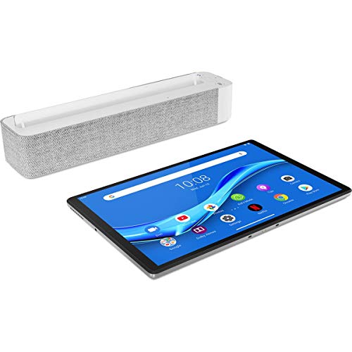 Lenovo Smart Tab M10 Plus, FHD Android Tablet, Alexa-Enabled Smart Device, Octa-Core Processor, 64GB Storage, 4GB RAM, Wi-Fi, Bluetooth, Platinum Grey