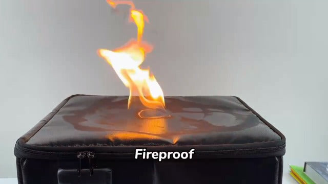 Fireproof Document File Organizer Box, Fireproof Storage Filing Cabinet Box with Lock, Portable Office Safe Box for Hanging Letter/Legal Folder 16.1 x 12.9 x 11in