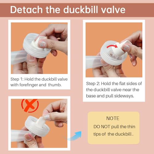 Replacement Duckbill Valves and Backflow Protector for Spectra, Compatible Pump Parts Spectra S1 S2 9 Plus by PumpMom (Not Original Accessories), White