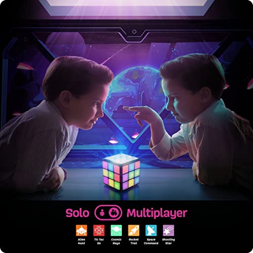 Rechargeable Game Activity Cube - 9 Fun Brain & Memory Games - Cool Toys for Boys and Girls - Birthday Gifts for Ages 6-12+ Year Old Kids Tweens & Teens - Best Boy & Girl Toy Gift Ideas