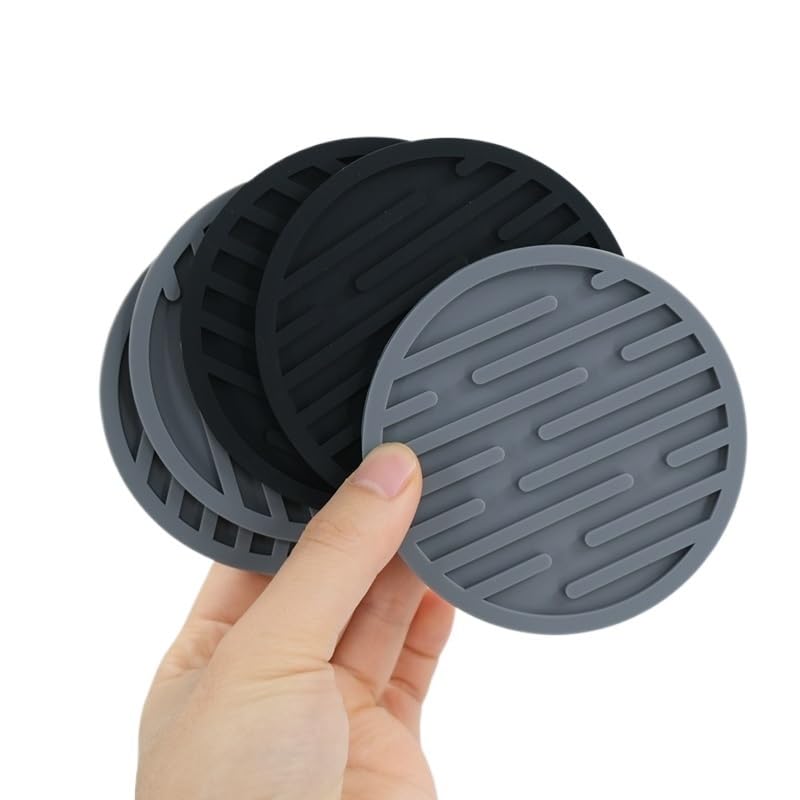 10 cm PVC mat, round heat-resistant tea coaster, coffee cup, tea cup, mug coaster to prevent furniture and tabletop damage, choice for home decoration bar living room kitchen, holiday, housewarming gi