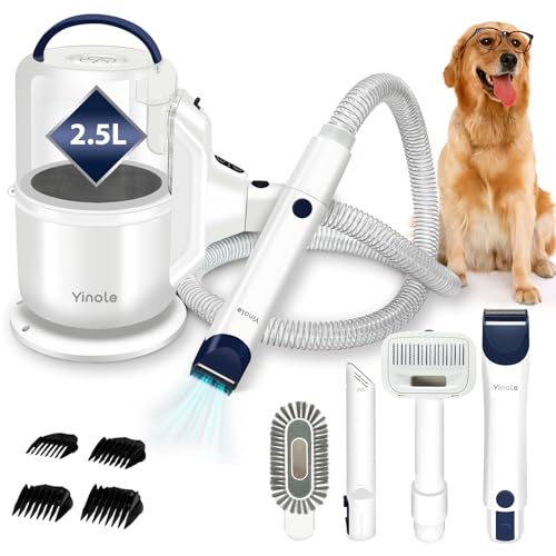 P50 Dog Grooming Vacuum, Pet Grooming Vacuum with Dog Clippers,Deshedding Grooming Tools,Cleaning Tools, 2.5L Large Cup, 12Kpa Adjustable Suction, Ultra-Quiet Pet Grooming Vacuum for Dogs Cats