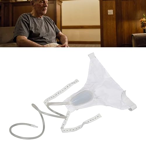 Male Urine Collector Bag, Silicone Large Capacity Urinary Incontinence Kit Funnel Urinal Pee Holder Collector Device for Elderly Patients