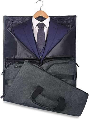 UNIQUEBELLA Carry-on Garment Bag Large Duffel Bag Suit Travel Bag Weekend Bag Flight Bag with Shoe Pouch for Men Women Age: Over 6 Years Old