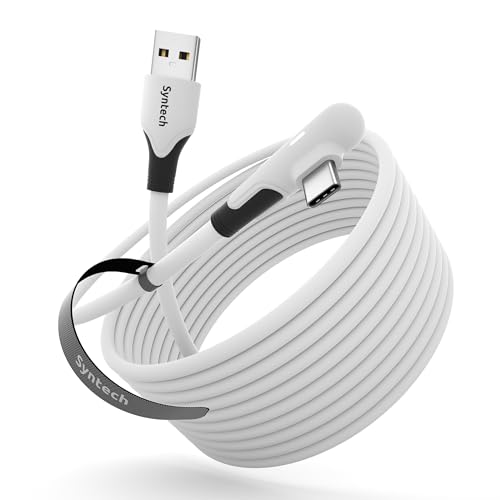 Syntech Link Cable 20FT Compatible with Meta/Oculus Quest 3/Quest 2/Pro/PICO4 Accessories VR Headset, High Speed Data Transfer Cord USB 3.0 Cable Type C LED Light for Gaming PC/SteamVR