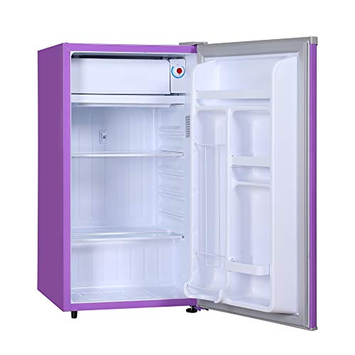 RCA RFR321-PURPLE 3.2 Cu Ft Compact Fridge, Mini Refrigerator, Purple