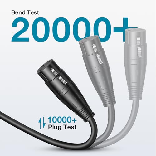 InnoGear XLR Microphone Cable 3 Feet 2 Pack Male to Female 3-Pin Balanced XLR Mic Cables Cord for Speaker Podcast Audio Mixer