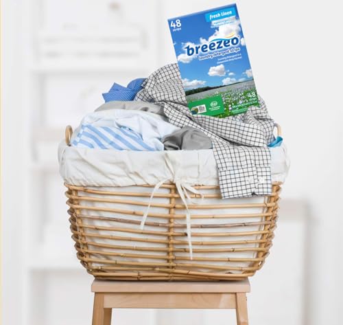 Laundry Detergent Strips (48 strips) - Fresh Linen Scent - More Convenient than Pods, Pacs, Liquids or Powders – Great for Home, Dorm, Travel, Camping & Hand-Washing